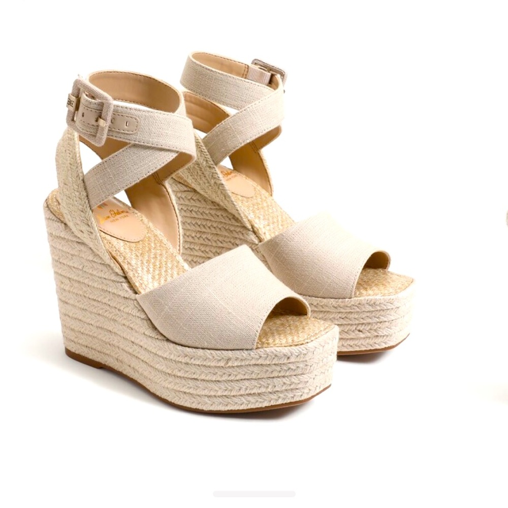 NWT Sam Edelman Vada Espadrille Platform Wedge Sandal Heels